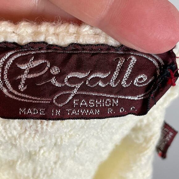 Vintage Pigalle cream knubby long sleeve feminine sweater - Picture 6 of 8